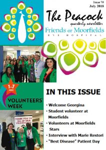Front cover from one of our quarterly Peacock magazines